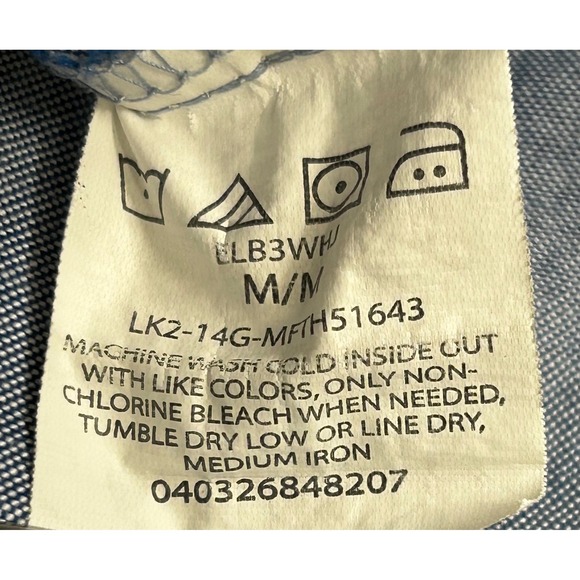 Riders by Lee Easy Care Button Up Long Sleeved Shirt Light Blue Womens Size Med - Picture 5 of 5